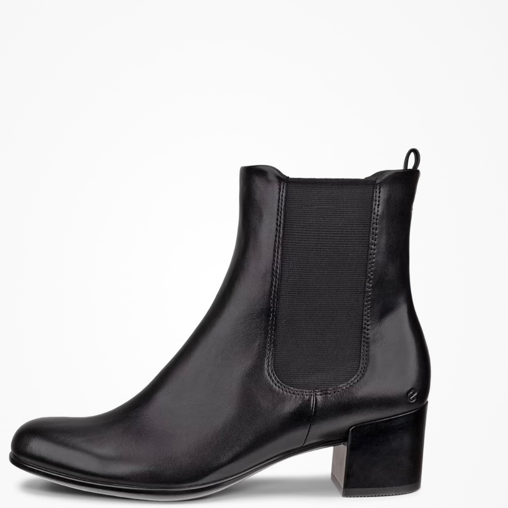ECCO Dress Classic 35 Leather Chelsea heeled boot | Black | Size 10 / EUR 41 NEW
